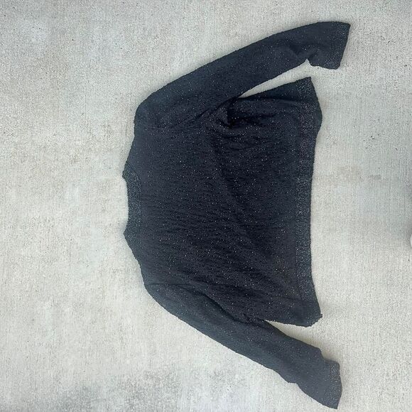 Vintage‎ Laurence Kazar Black beaded Cardigan Size XL - Picture 5 of 6